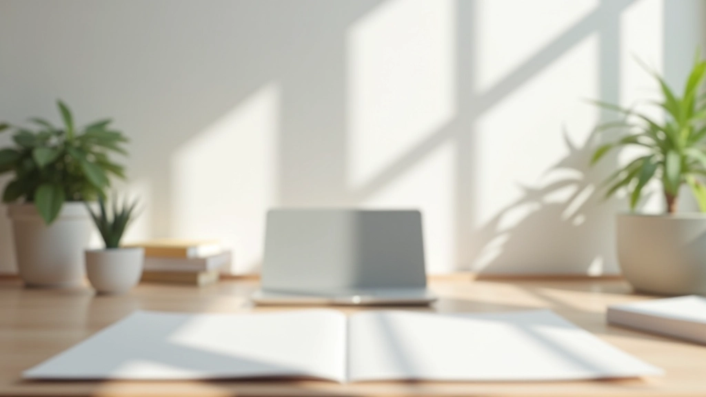 Espace de travail organisé et calme reflétant la clarté mentale