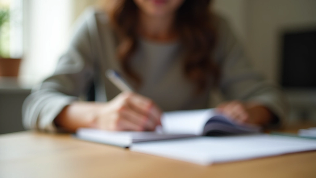 Personne écrivant dans un carnet en séance de brain-dump